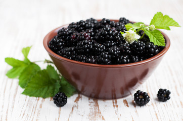 Bowl of Blackberries