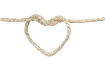 heart from sisal rope