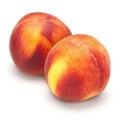 Peaches isolated on white background