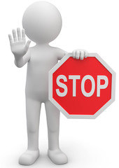 Stoppschild Männchen
