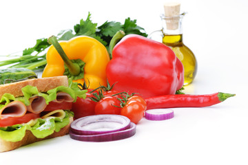 sandwich  with vegetable