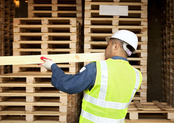 Fototapeta premium Carpenter on working