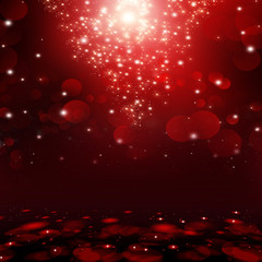 red bokeh lights background