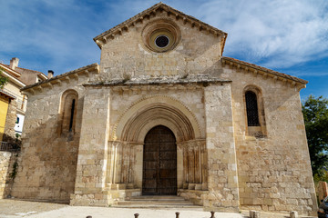 Fototapeta na wymiar front view of a Romanesque church