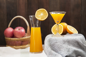 still life with  orange juice
