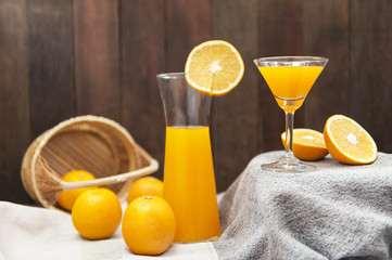 still life with  orange juice