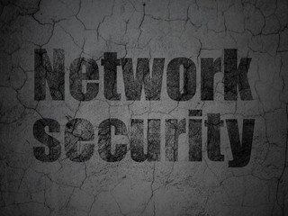 Privacy concept: Network Security on grunge wall background