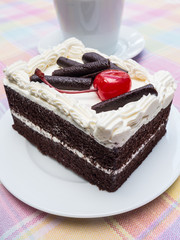 piece of a black forest cake.