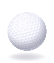 Ball for golf. Isolated on white background.
