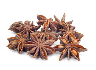 star anise  isolated on white background