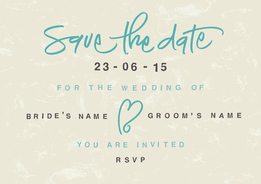 Hand-written Save the Date