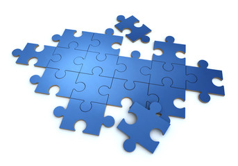 Blue blank puzzle