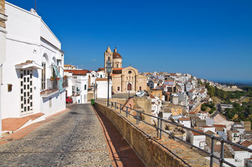 Panoramic view of Pisticci. Basilicata. Italy.