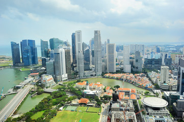 Naklejka premium Singapore downtown