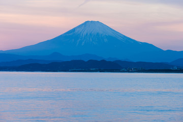 江ノ島 片瀬海岸から眺めた富士山