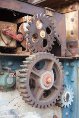 Fototapeta na wymiar old rusty gears