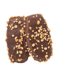 chocolate biscuits isolated