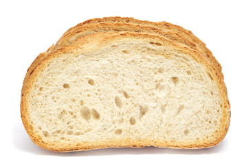 slices of pan de payes, a round bread typical of Catalonia, Spai