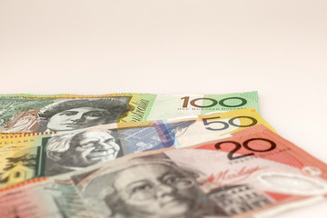 Obraz na płótnie Canvas verschiedene australische Dollar-Scheine
