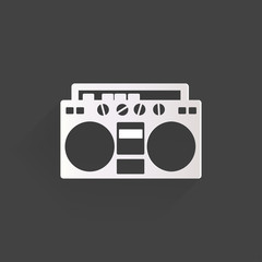 Retro tape recorder, hipster style