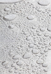 Water drop on gray floor