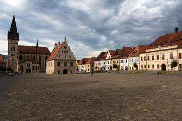 Fototapeta na wymiar Bardejov, the town square, a world heritage in Slovakia