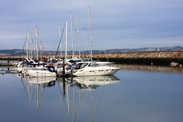 yachts in Brixham harbour