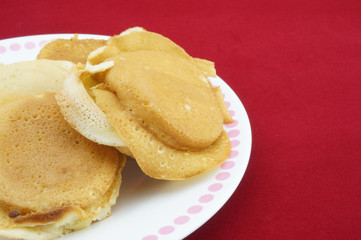 Pancakes on plate