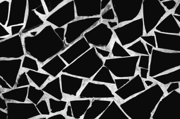 Black and white mosaic surface background
