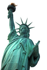 Fototapeta na wymiar Znane Nowy Jork Statua Wolności na białym
