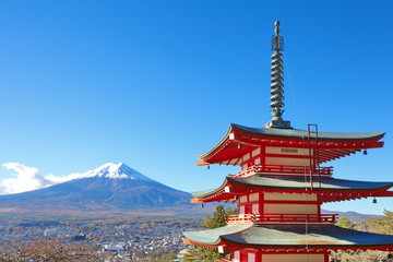 Mountain Fuji in winter season