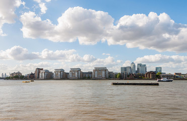 Naklejka premium River Thames in eastern London