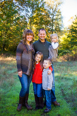 Family of Five Outdoors