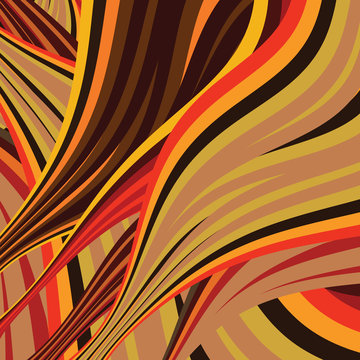 vector abstract background and hot colored lines