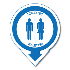 Panneau Toilettes.