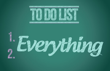 to do everything. to do list illustration