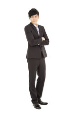 Full length of  young businessman standing