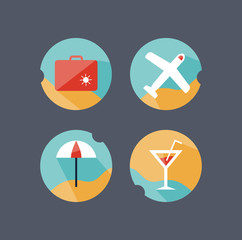 Travel and vacation icons