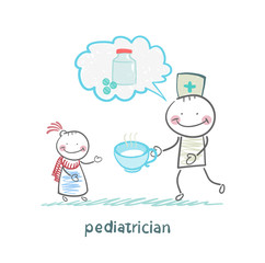 pediatrician says about the pills and give medicine to a child