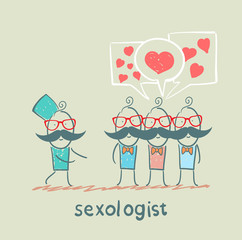 Sex therapist listens to patients who speak about love