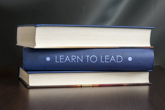 Learn to lead book concept.