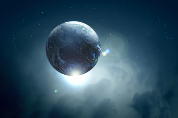 Image of earth planet in space