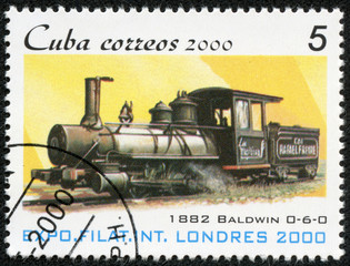 Fototapeta na wymiar image of old railroad steam engine locomotive 0-6-0 (Baldwin)