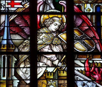 Angel fighting evil