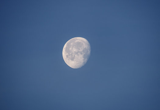 moon on a morning sky