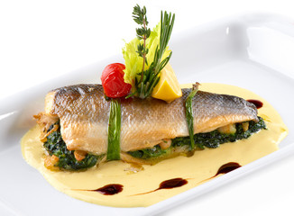 fish baked and decorated