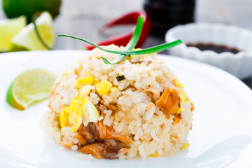 Salmon fried rice