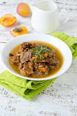 Lamb stew with apricots