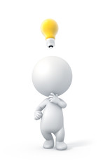 3D Person with Idea.