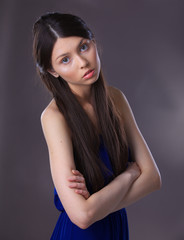 Naklejka premium Fashion girl. Beautiful makeup.
